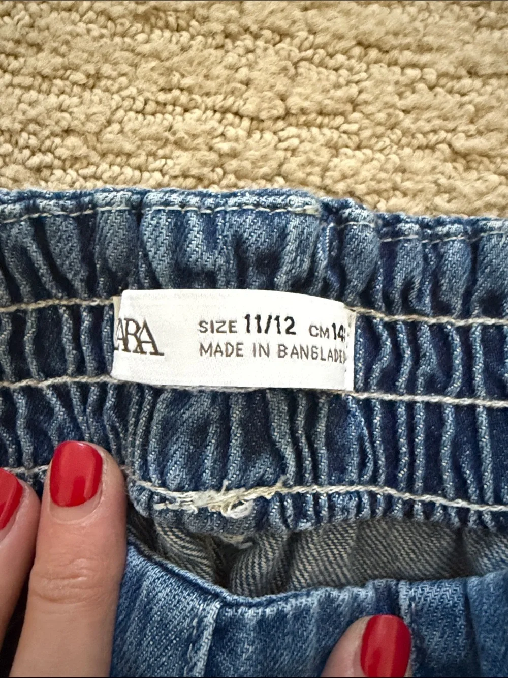 Girls Zara Wide-Leg Denim Jeans
